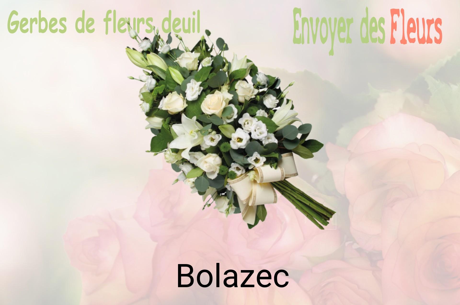 Gerbe de fleurs de deuil livrée à Bolazec
